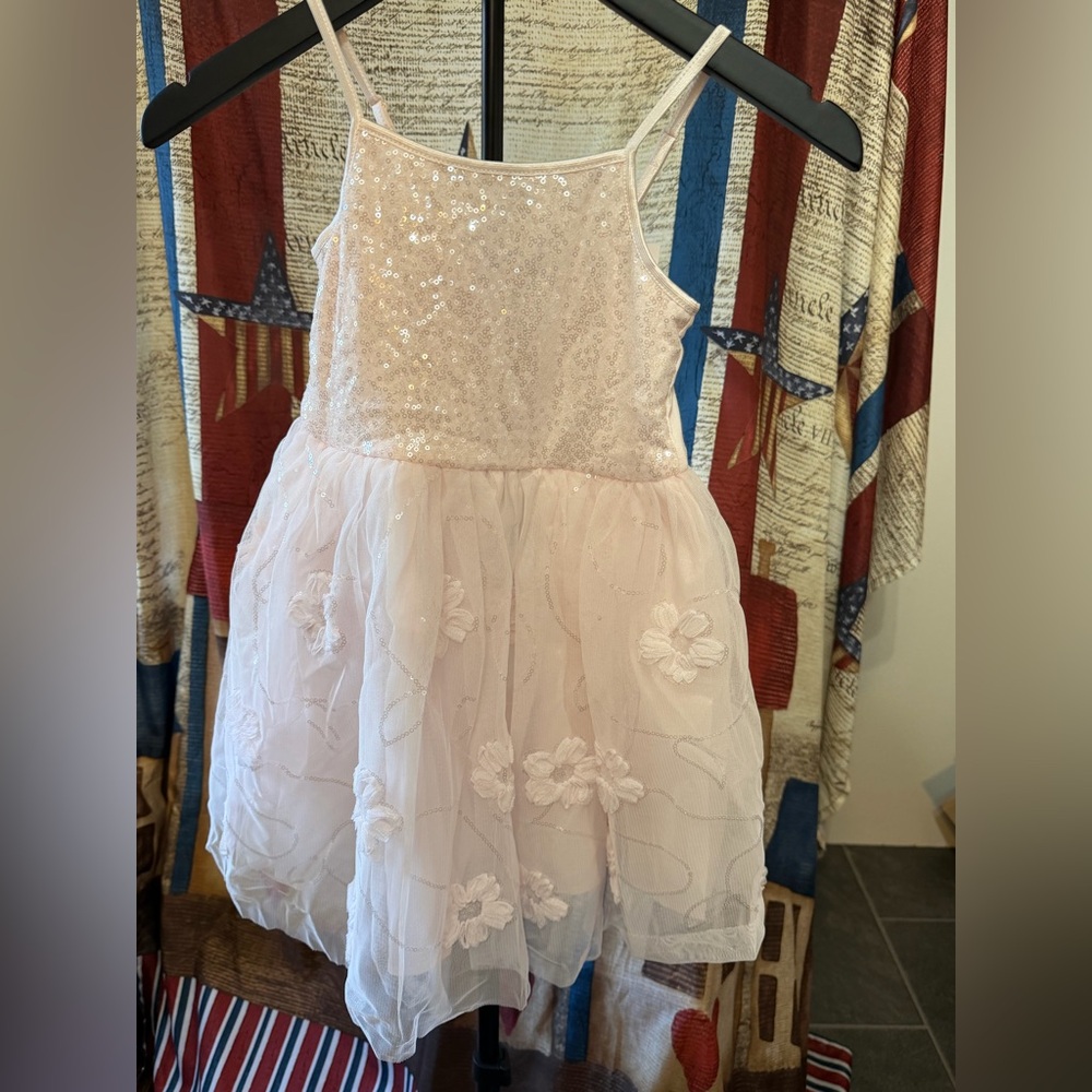 Zhenzi Light Pink Sequin Tulle Flower Girl Dress